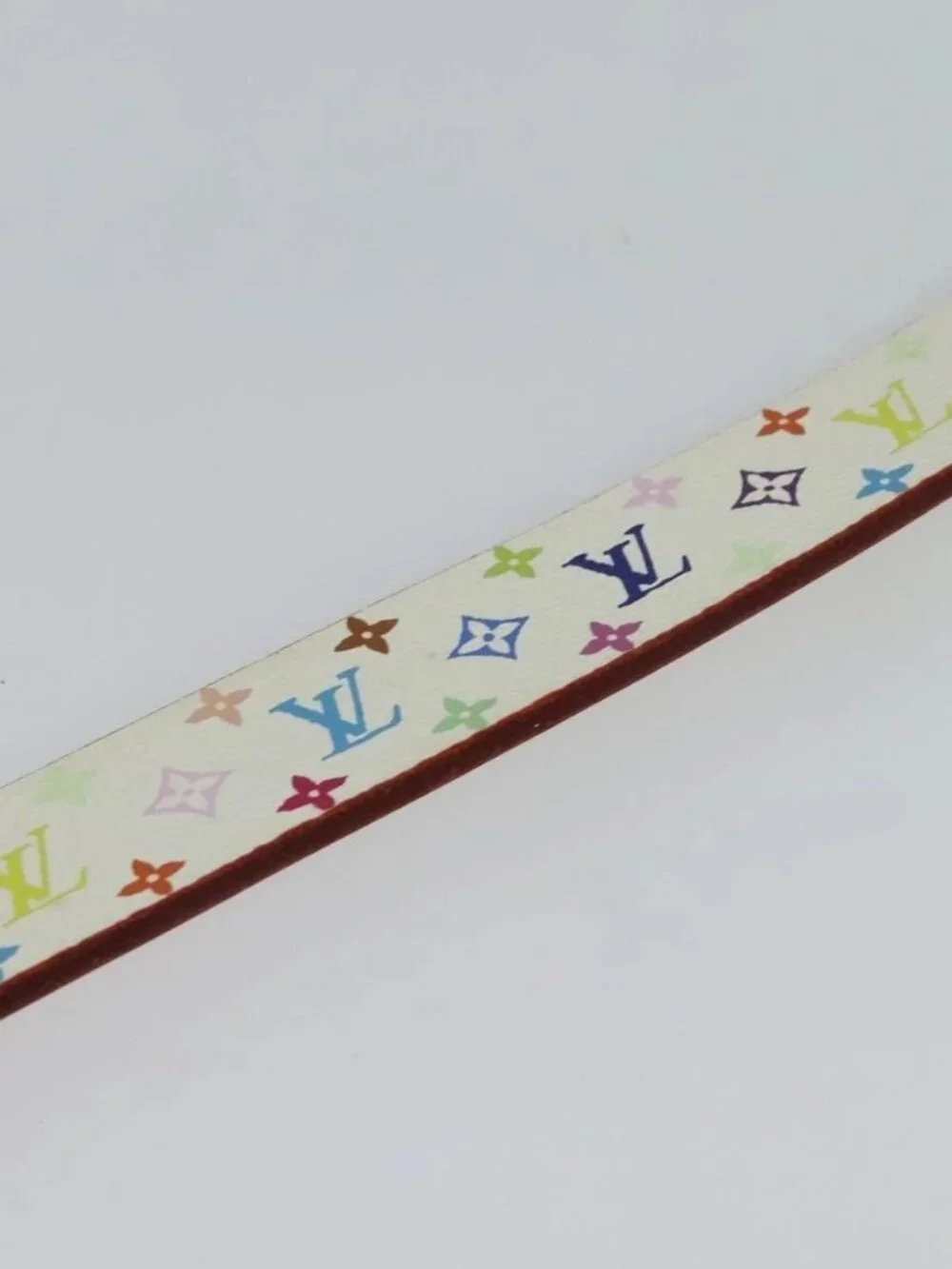 LOUIS VUITTON Monogram Multicolor Ceinture Carre Belt White M9270U LV Auth MY153 - Picture 4 of 15